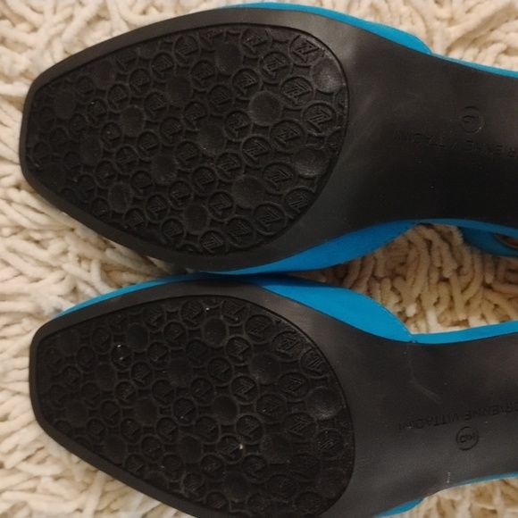 Adrienne Vittadini Blue Poetic Ankle Strap Block Heel - Picture 11 of 11